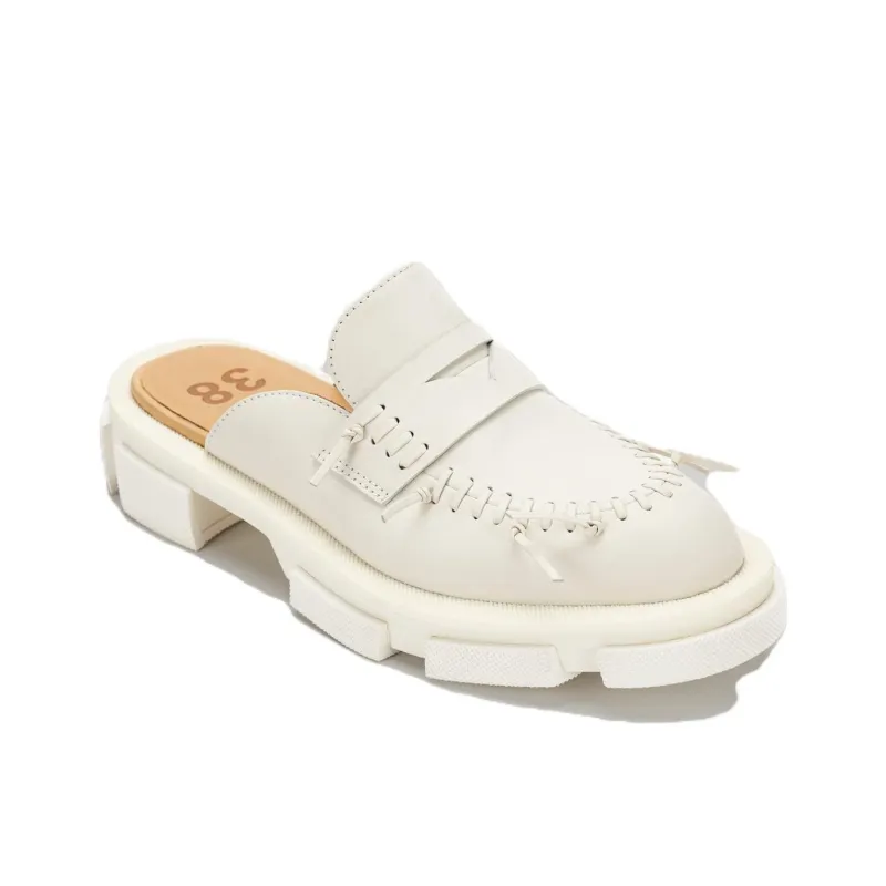 Both Gao EVA Quick Dry Closed Toe Slippers Women's White-1