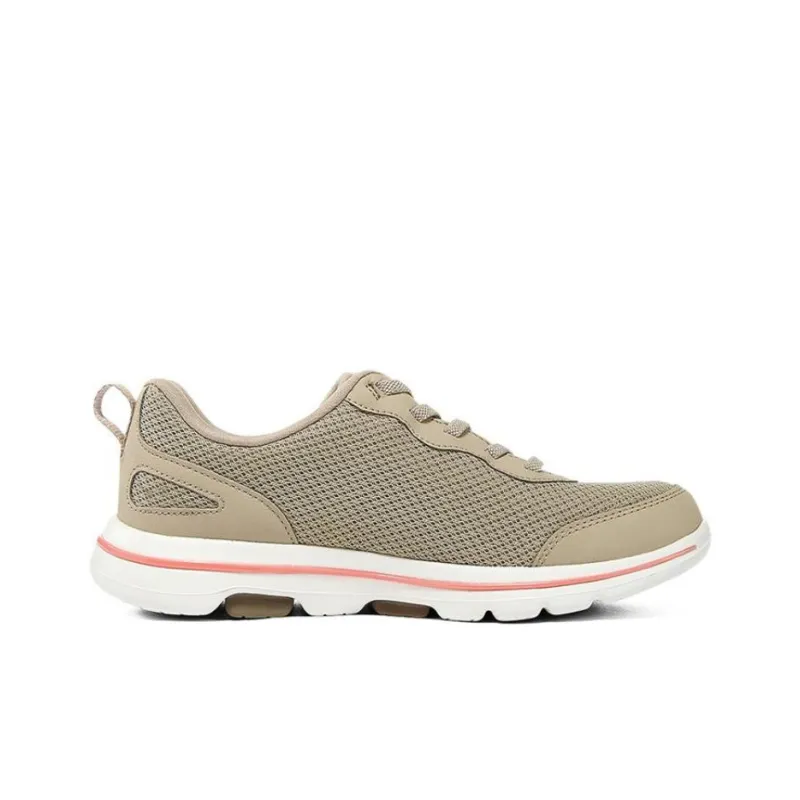 Skechers Go Walk 5 Breathable Lightweight Rebound Low Top Sports Casual Shoes Women's Taupe-1
