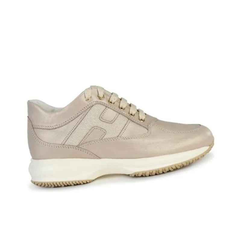 HOGAN Interactive Slip-Resistant Low-Top Sports Casual Shoes Women's Nude-3