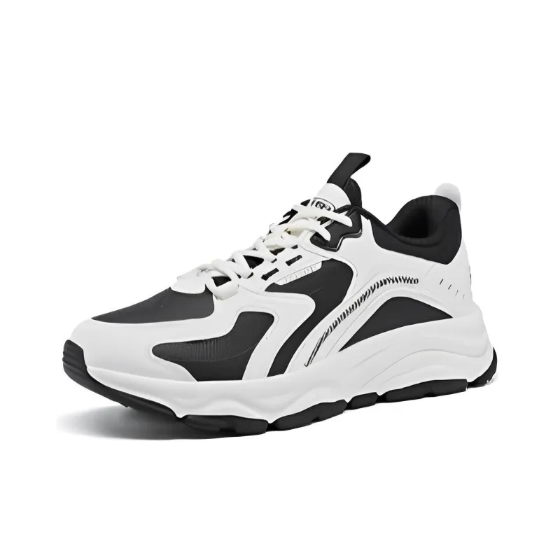 XTEP Chibi 1.0 Cushioning, Wear Resistant Low Top Sports Casual Shoes Men's Black White-1
