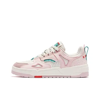 QIAODAN Inheritance 1.0 Abrasion Resistant Breathable Low Top Skateboard Shoes Women's Cloud Pink Ivory