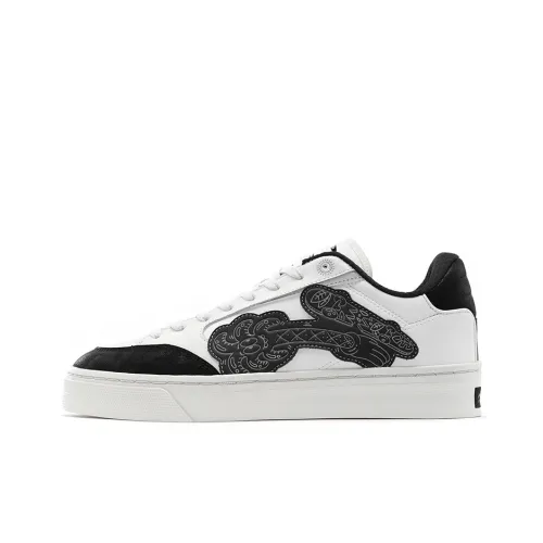 Steven Harrington X LiNing Wave Skateboard Shoes Men Low-Top Off White/Black