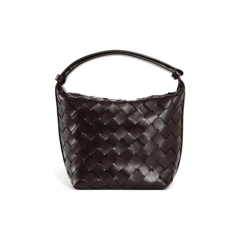 Bottega Veneta Intrecciato Calfskin Handbag, Shoulder Bag Women's Dark Brown-2