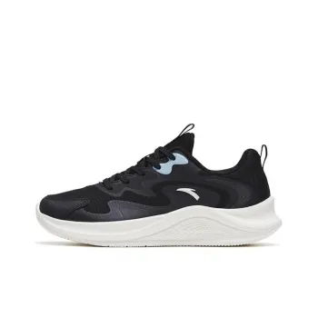 Anta Walk Anti Slip And Wear Resistant Breathable Low Top Running Shoes Women's Black Blue