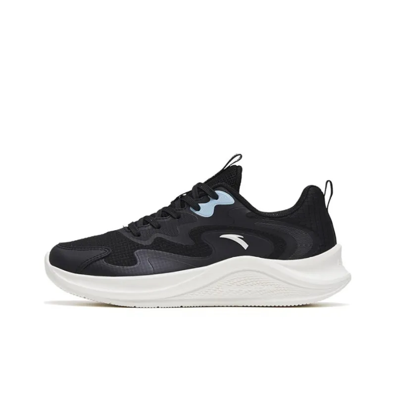 Anta Walk Slip Resistant, Abrasion Resistant, Breathable Low Top Running Shoes Women's Black Blue-0