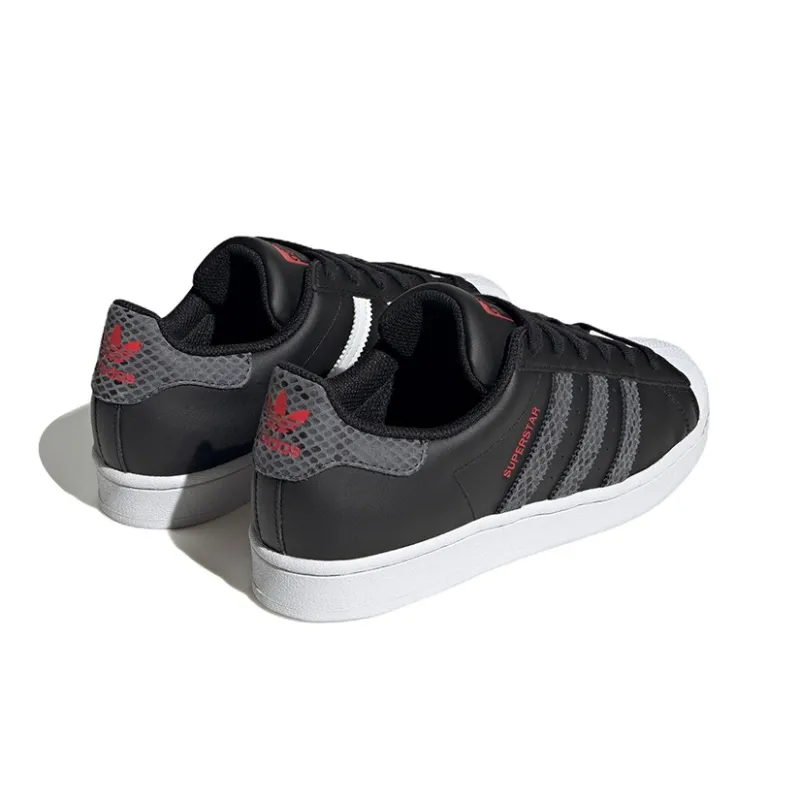 Superstar Women's Adidas Originals 'Black White Snakeskin' Women's-3