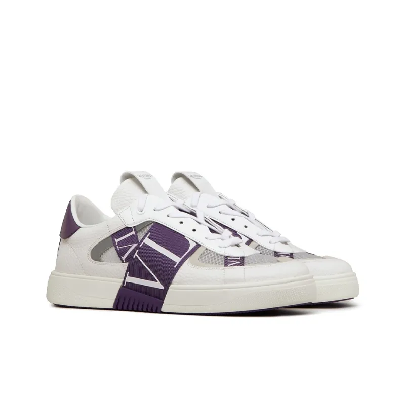 Valentino VL7N Low Top Stylish Skateboarding Shoes Men's White Purple-2