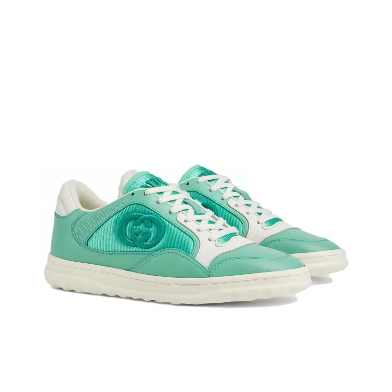 GUCCI Women's MAC80 Leather Sneaker Turquoise-1