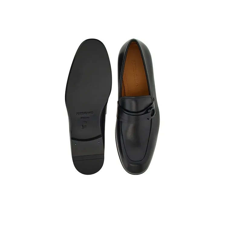 FERRAGAMO Gancini-buckle Leather Loafers-4