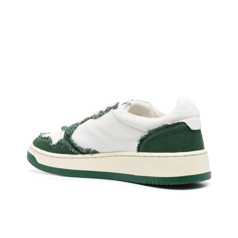 AUTRY Medalist Canvas Panelled 'White Green'-2