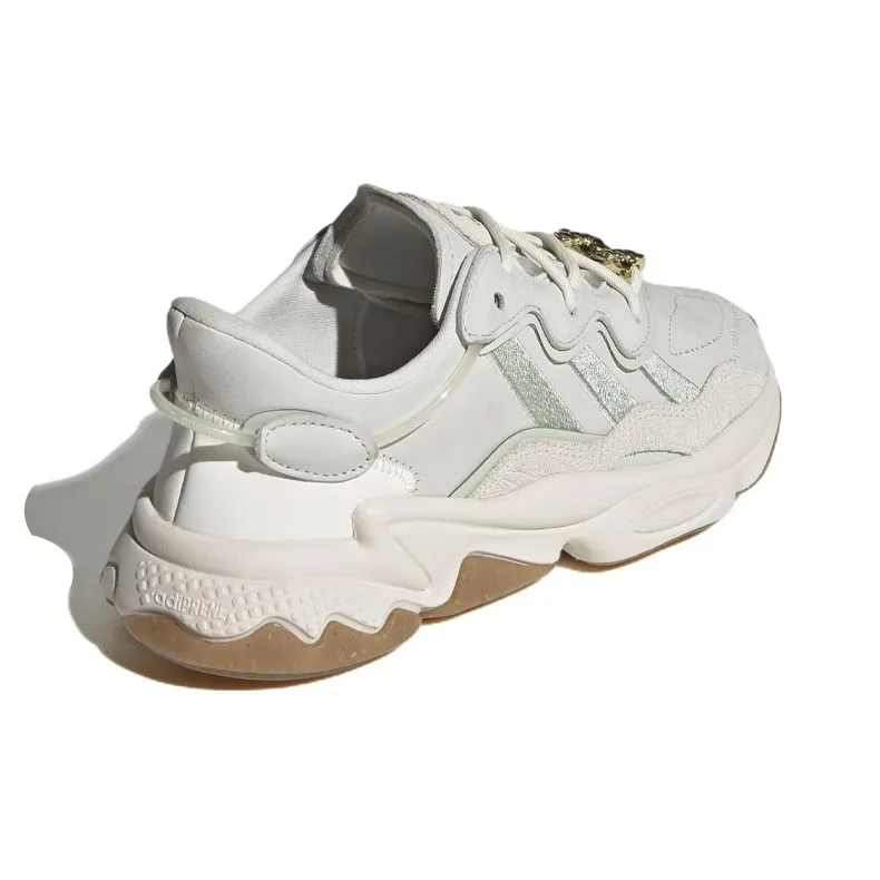 Ozweego Women's Adidas Originals 'White Linen Green Gum' Women's-3
