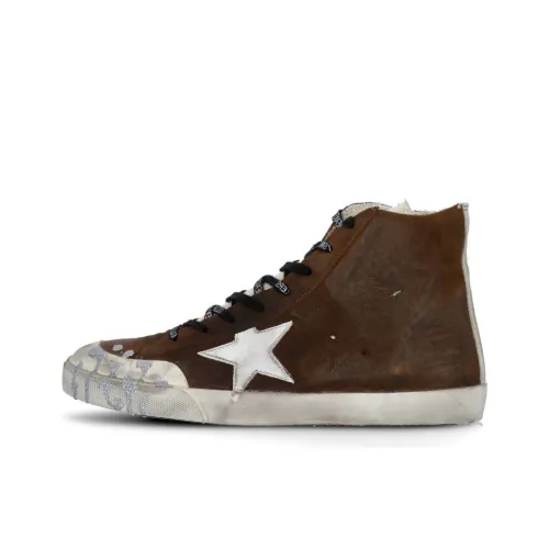 Golden Goose Francy Skateboard Shoes Men High-Top Brown