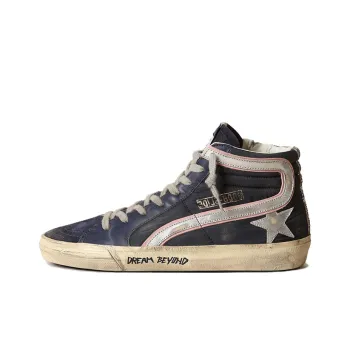 Golden Goose Slide Low-Top Skateboard Shoes Women's Blue Vintage Version