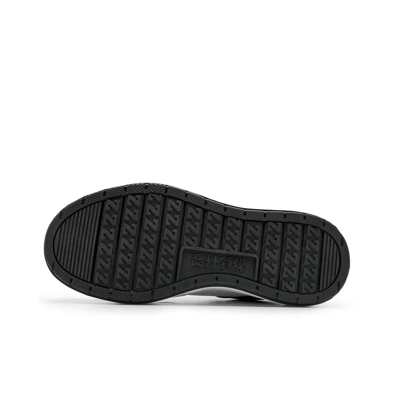 QIAODAN Five Centimeters Skateboard Shoes Women's Low Top Black/Jordan White-4