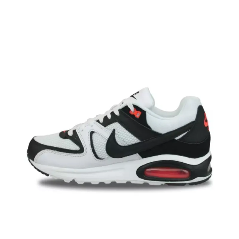Nike Air Max Command Anti Slip Wear Resistant Low Top Running Shoes Men's White Black-0