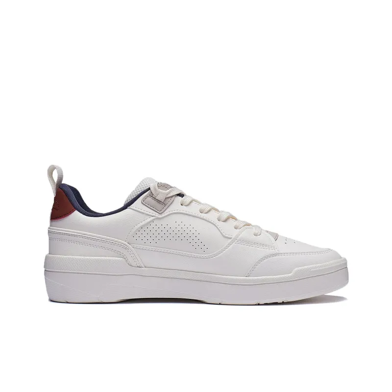 LiNing Common 80s Wear resistant And Lightweight Low Top Skateboard Shoes Men's White-1