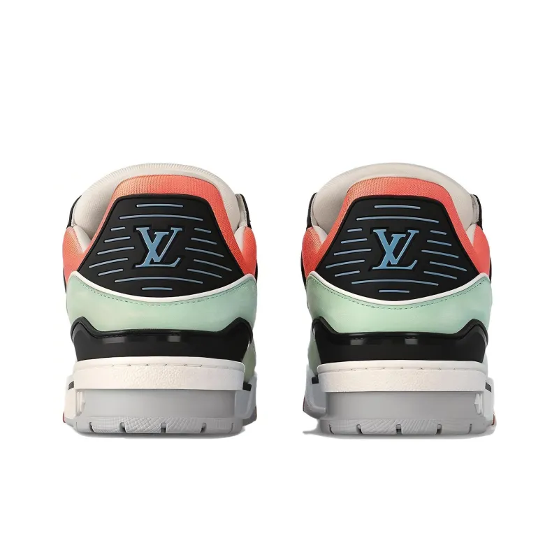 LOUIS VUITTON Trainer Low Top Skateboard Shoes Unisex Pink Green Black-3