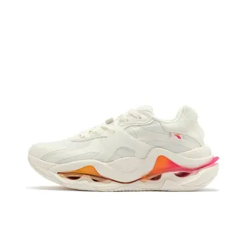 361° Wind Whirlpool Anti Slip Wear Resistant Low Top Running Shoes Women's White Orange