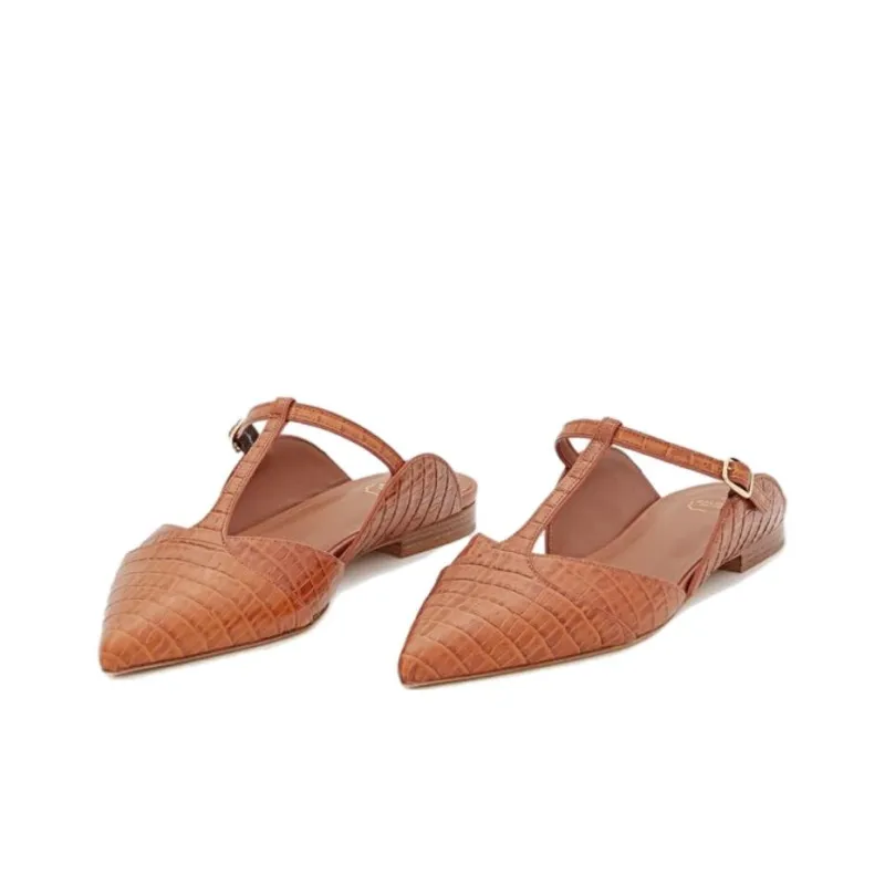 Malone Souliers Imogen Wrap-toe Slippers Women's Brown-2