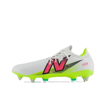 New Balance SG Metal Long Studs Anti Slip Wear Resistant Soccer Shoes Unisex White Yellow