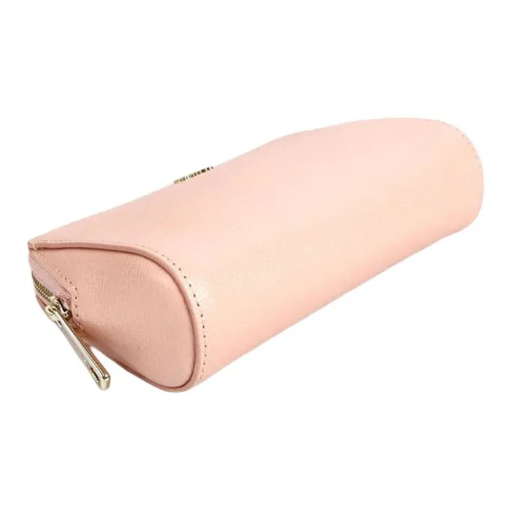Furla Electra Artificial Leather Makeup Bag Women's Light Pink-2
