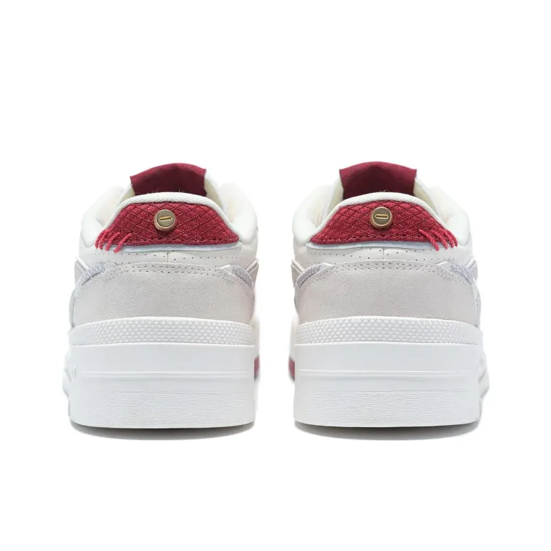 LiNing 001 BTC Btc Prm Durable Breathable Low Top Skateboard Shoes Women's White Gray-4