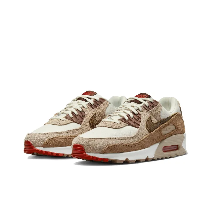 Nike Air Max 90 Se Pale Ivory Snakeskin Swoosh Women's-2
