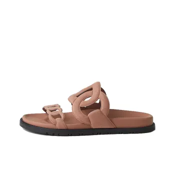 HERMES Extra Rubber Sole Slip Resistant Slide Slippers Women's Pink