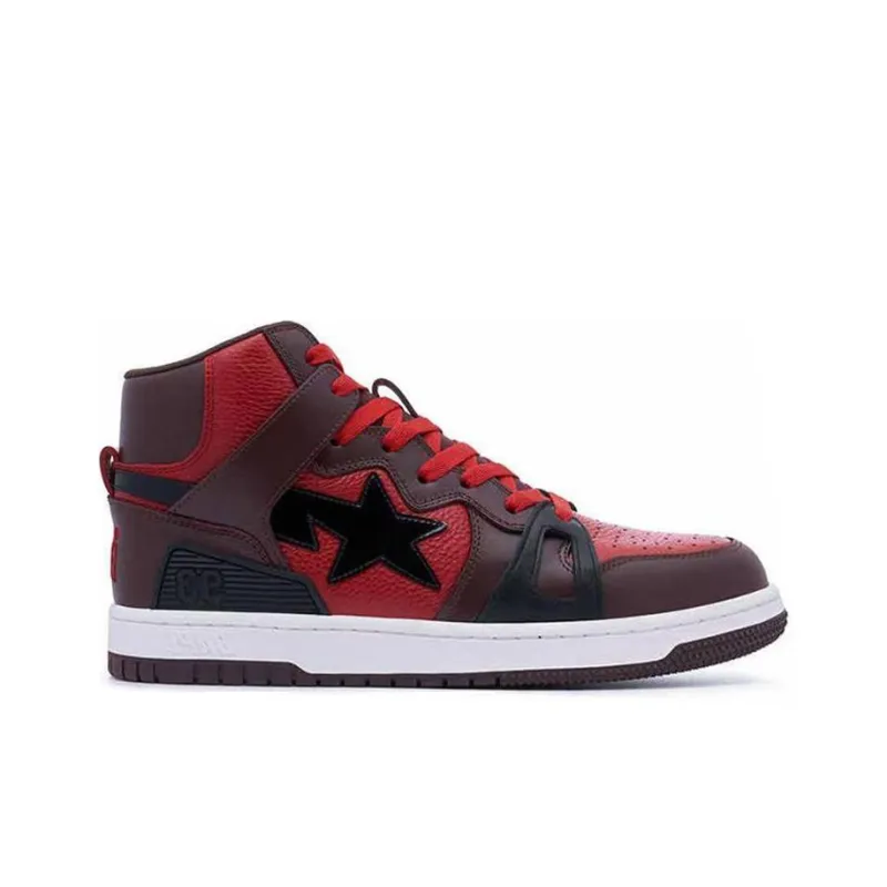 BAPE A BATHING APE Bape Sta 93 Hi Red Burgundy-1