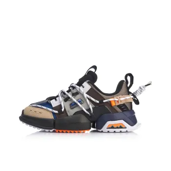 LiNing Pan Gu 2019 New York Fashion Week Apparel Cushioned Slip Resistant Low Top Casual Shoes Women's Black