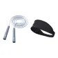 [Jump Rope Headwrap Sports Suit]Premium Gray+Black