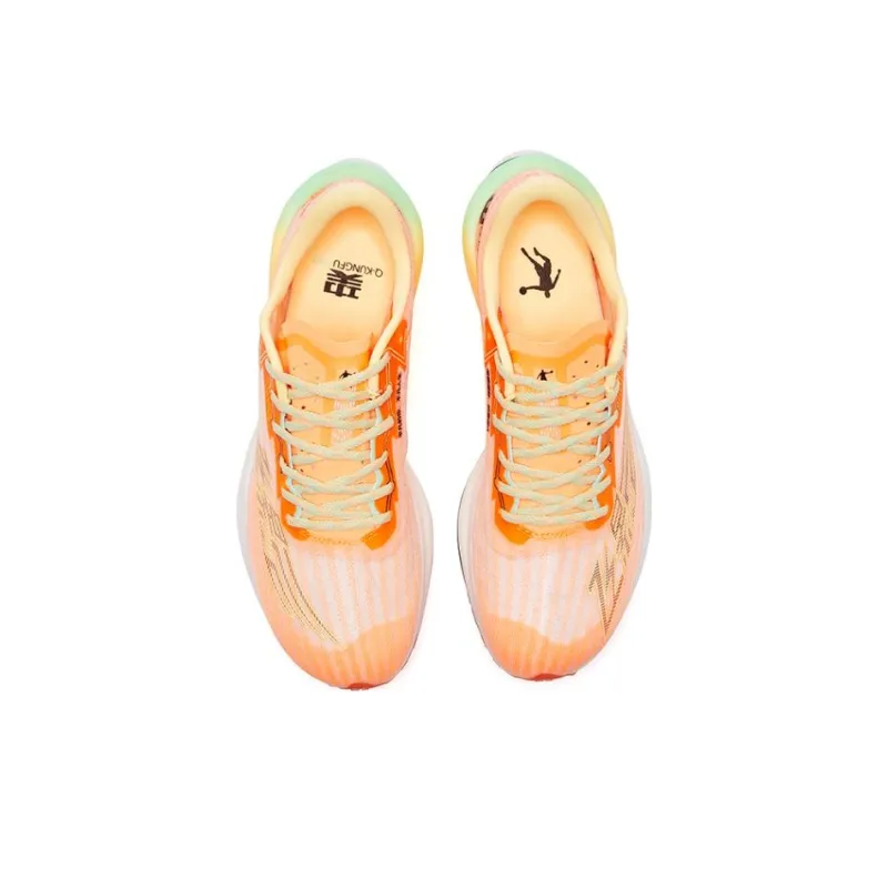 QIAODAN Feiying PB2.0 Cushioning Anti Slip And Wear Resistant Low Top Running Shoes Men's Electric Orange-3