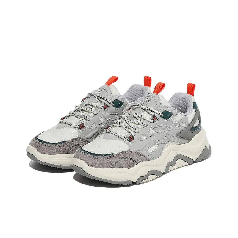 FILA Tiny Rumble Anti Slip Wear Resistant Low Top Casual Shoes Unisex Greige Korean Style-2