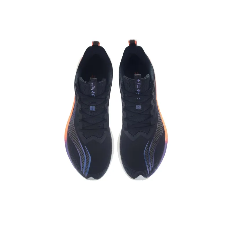 LiNing Red Hare 5 Pro Cushioning Slip Resistant Lightweight Rebound Low Top Running Shoes Men's Black Purple Orange-3