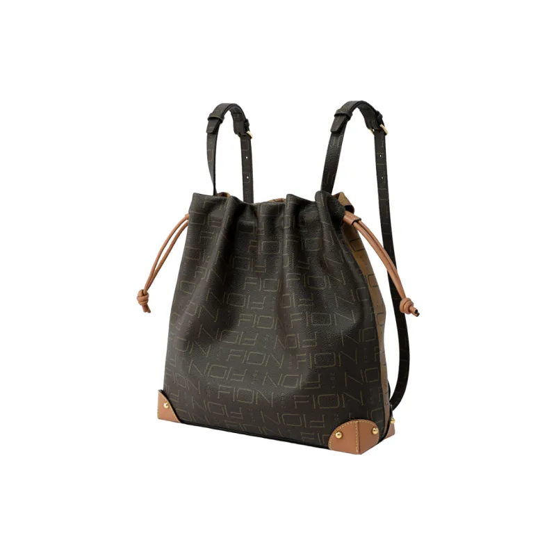 FION Coated Canvas Crossbody Bag Shoulder Bag Handbags Regular Women's Camel/Beige-2