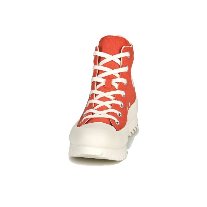 Converse Chuck Taylor All Star Durable Breathable Lightweight High Top Canvas Shoes Women's Orange Red-3
