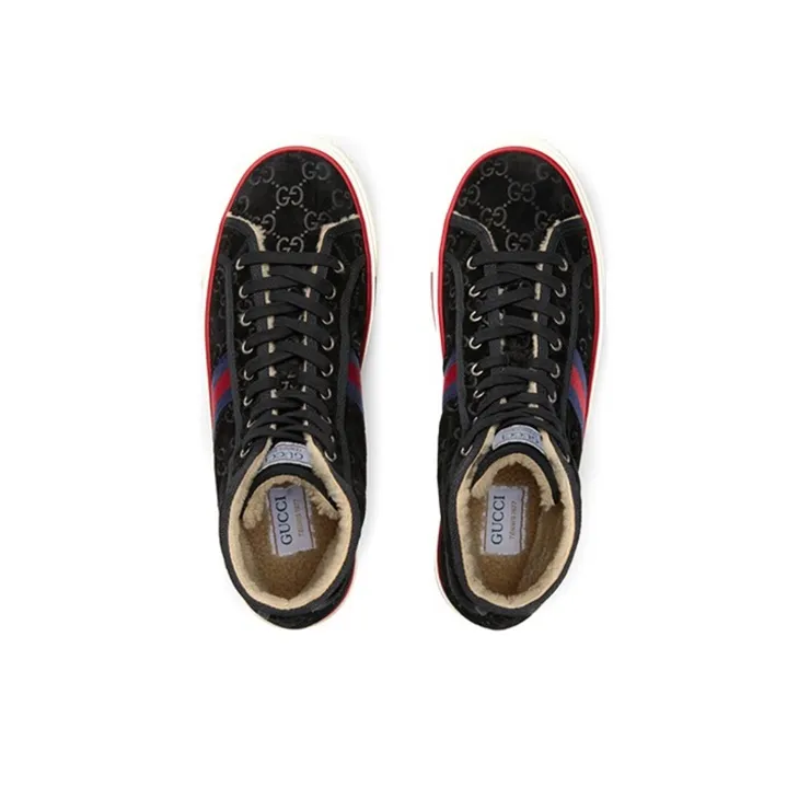 GUCCI Tennis 1977 Stylish Skateboarding Shoes Women's Black-3