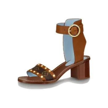 LOUIS VUITTON Passenger Strap Sandals 5.5cm Women's Brown