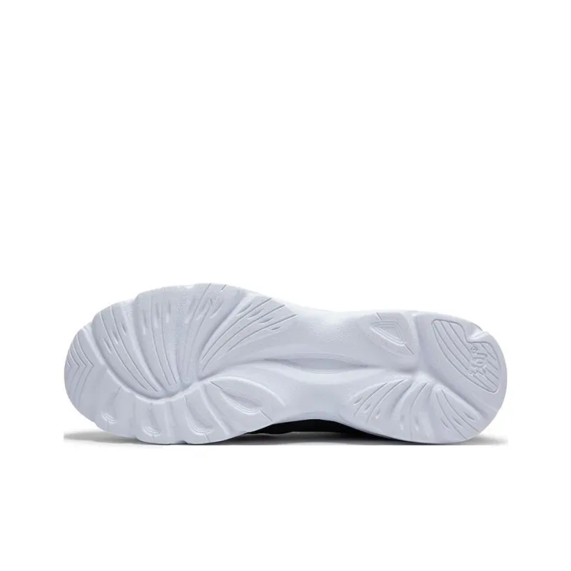 361° Abrasion Resistant Low Top Running Shoes Men's Black White-4