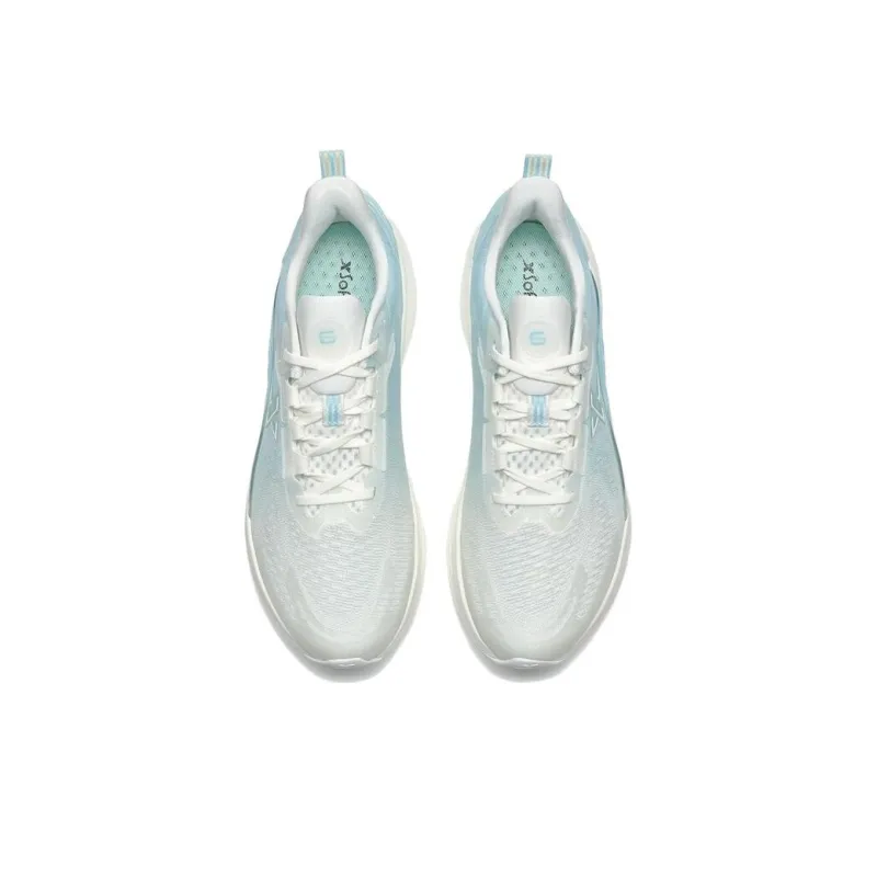 XTEP Qing Feng 6.0 Durable Breathable Low Top Sprint Running Shoes Men's Sail White Cirrus Blue-2