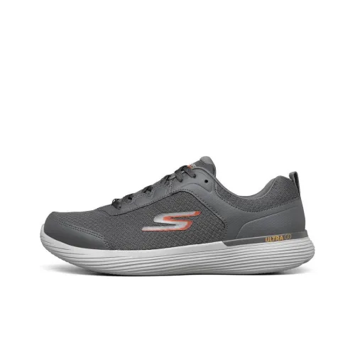 Skechers Go Run 400 V2 Running Shoes Men Low-Top Charcoal Gray/Orange