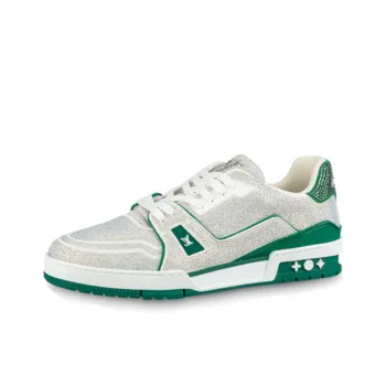 LOUIS VUITTON Trainer Sneakers 'Crystals White And Green'