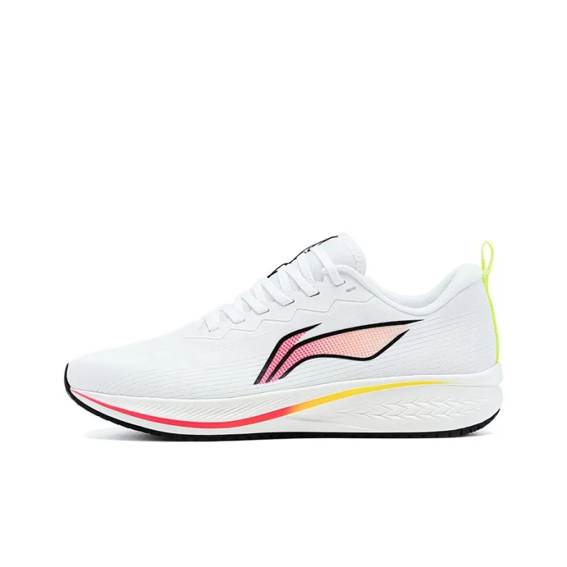 LiNing Red Hare 6 Anti Slip Wear Resistant Low Top Running Shoes Men's Standard White-0