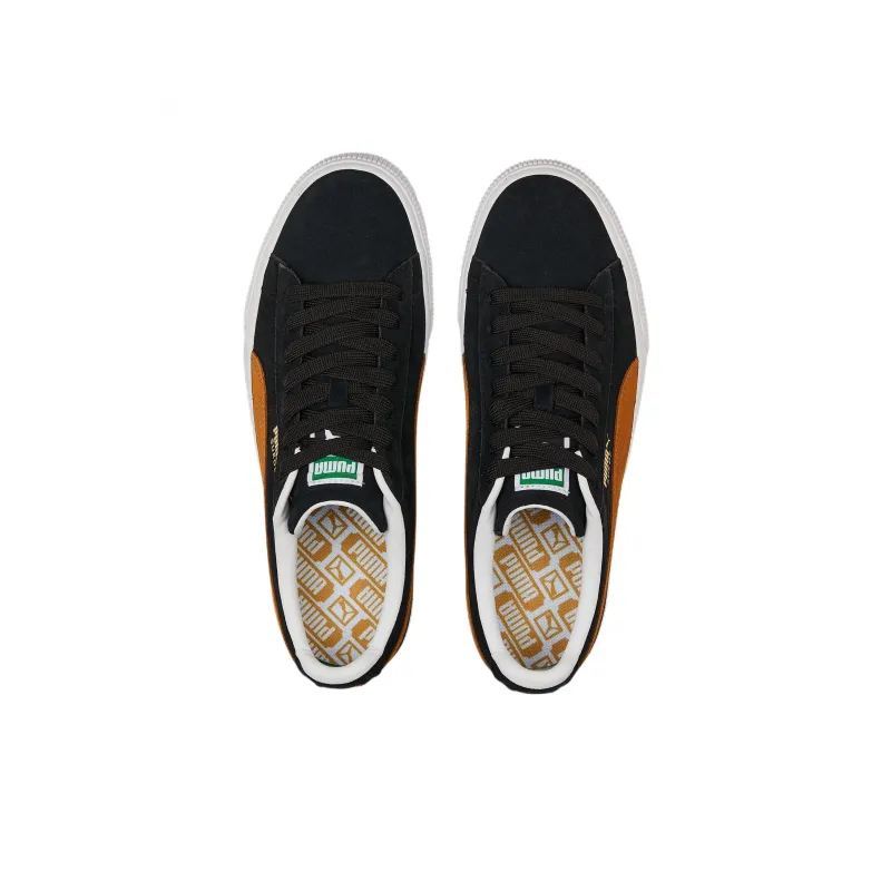PUMA Suede Bulk Anti Slip Wear Resistant Low Top Skateboard Shoes Unisex Black Orange-2