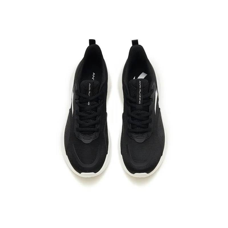 Anta Walk Cushioning Anti Slip And Wear Resistant Breathable Rebound Low Top Casual Running Shoes Women's Black-2