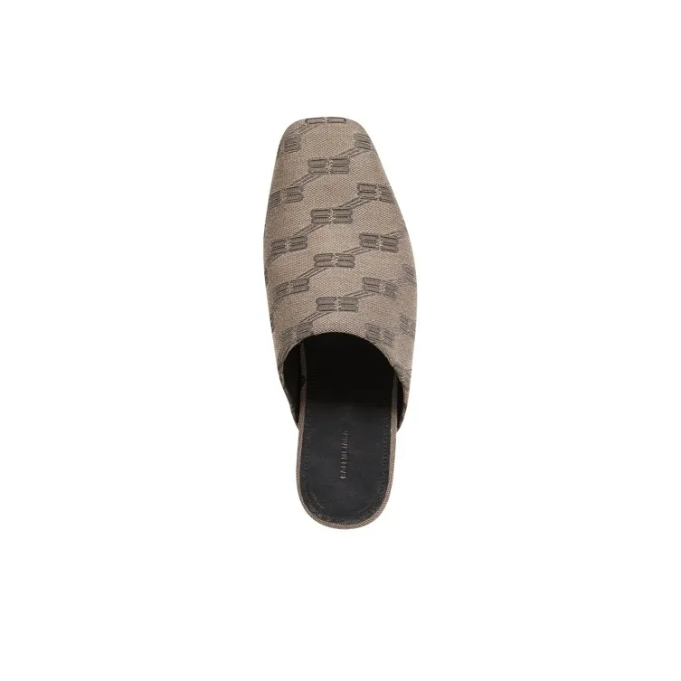 Balenciaga Bb Monogram Cosy Mules 'Beige Brown' Women's-2