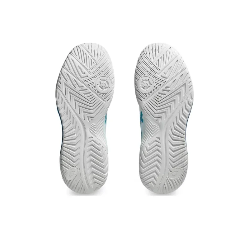 Asics Gel Dedicate 8 Abrasion Resistant Low Top Tennis Shoes Women's White Blue-4