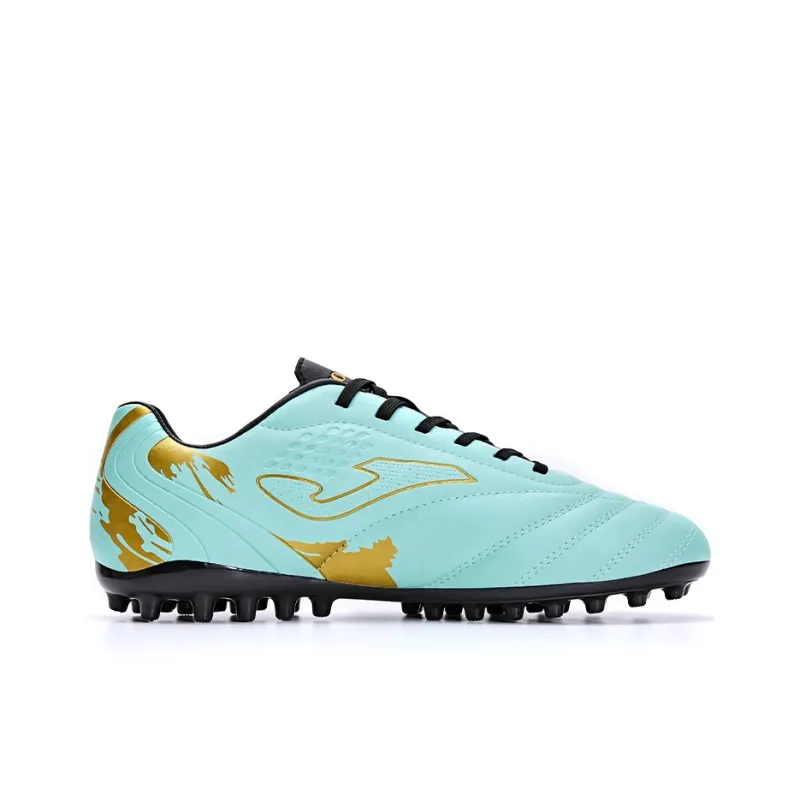 Joma Aguila MG Rubber Short Studs Anti Slip Wear Resistant Soccer Shoes Men's Green Gold-1