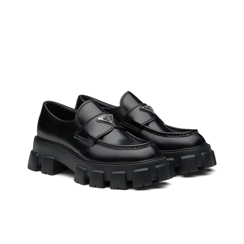 PRADA Monolith Loafer Black Men's-2