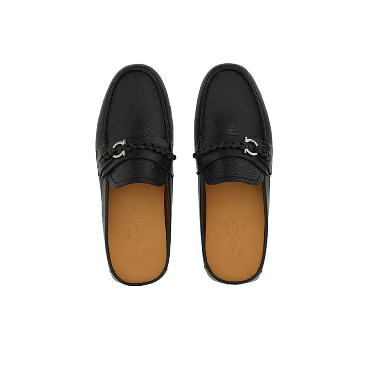 FERRAGAMO Gancini-plaque Driving Mules-2